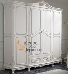 Lemari Pakaian 4 Pintu French Style MU-LP43