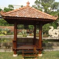 Jual Gazebo Taman Kayu Kelapa MU-GZ02