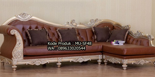 MU-SF48 Sofa Sudut Ukiran jepara