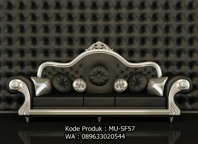 MU-SF57 Kursi Sofa Minimalis Black Silver
