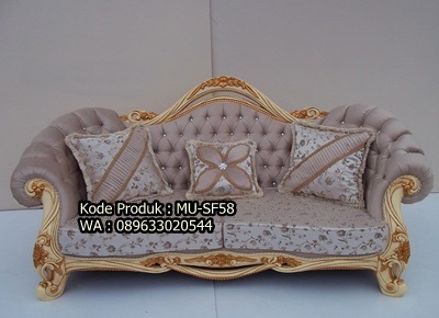 MU-SF58 Sofa Desain Ukiran Mewah Elegan