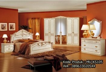 Set Tempat Tidur Ukiran Italyan MU-KS105