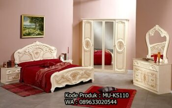 Set Kamar Tidur Italyan Warna Putih MU-KS110