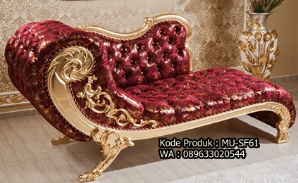 MU-SF61 Sofa Mewah Ukiran Gold