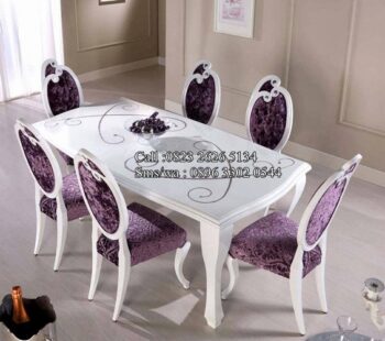 Set Kursi Makan Cantik Warna Busa Violet MU-MM98